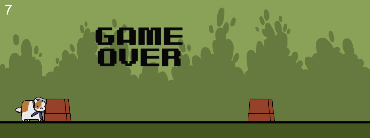 Game over screen